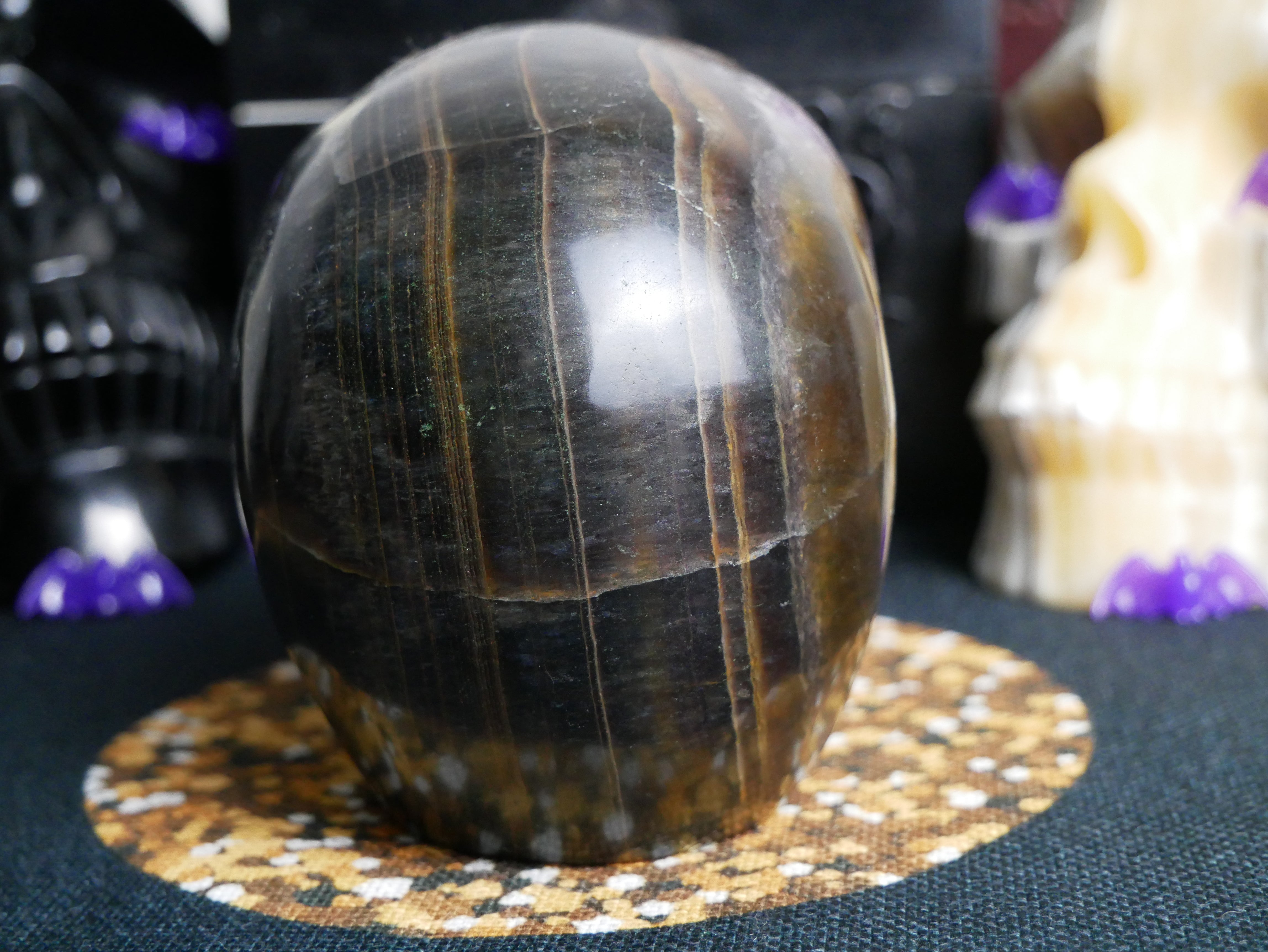 Yellow Fluorite Skull