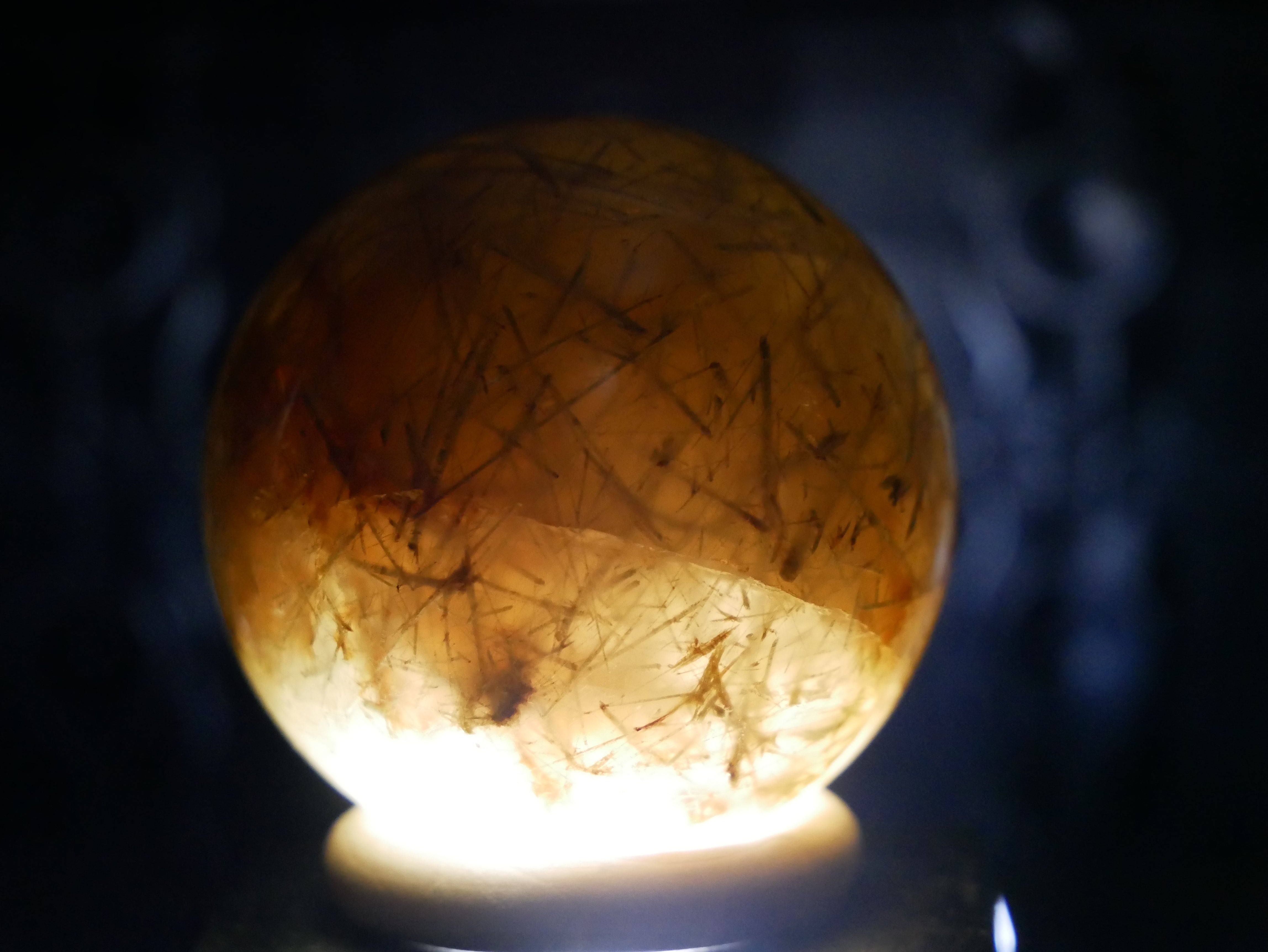 Green Rutilated Quartz Sphere