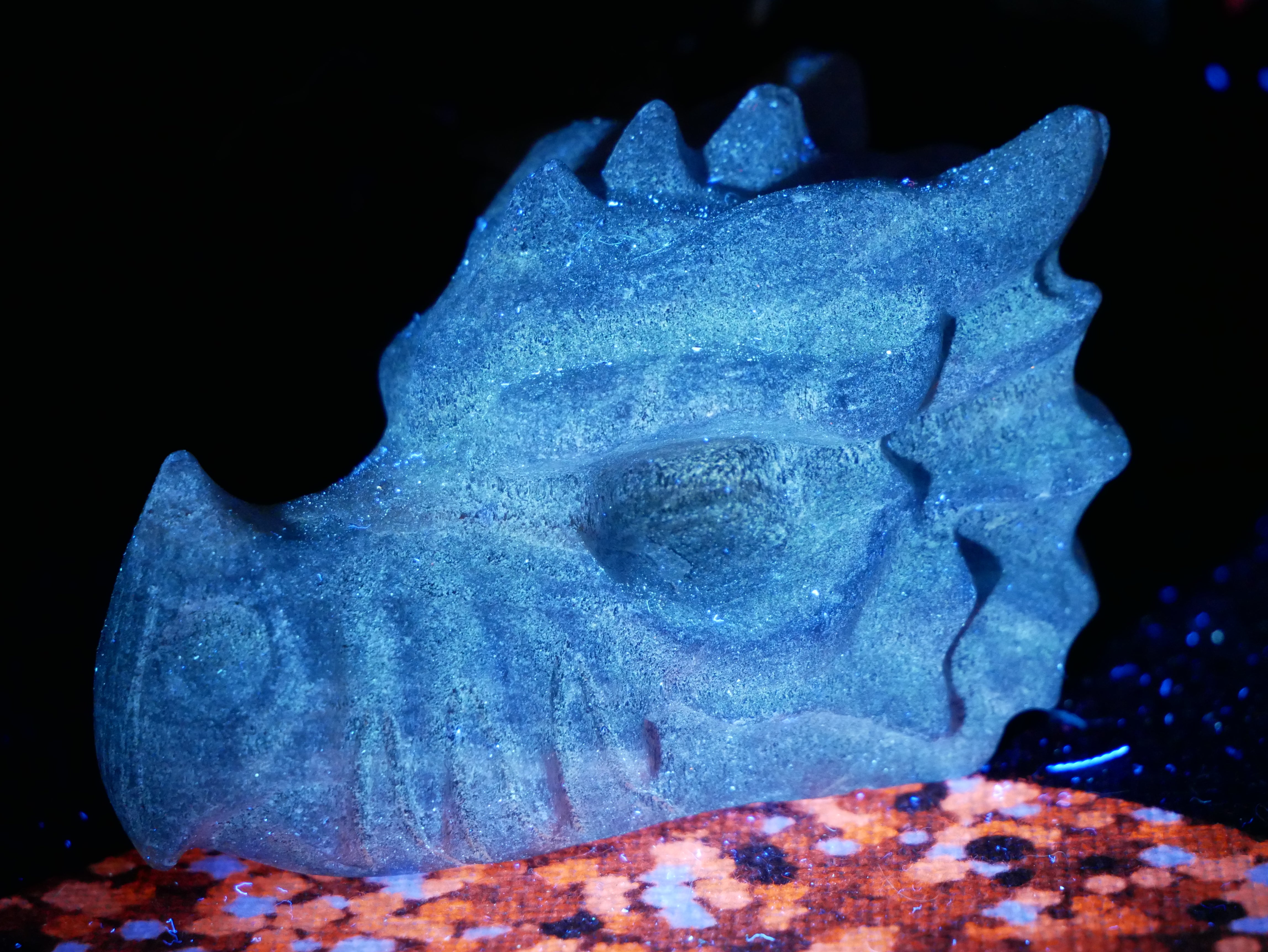 Blue Onyx Dragon Head