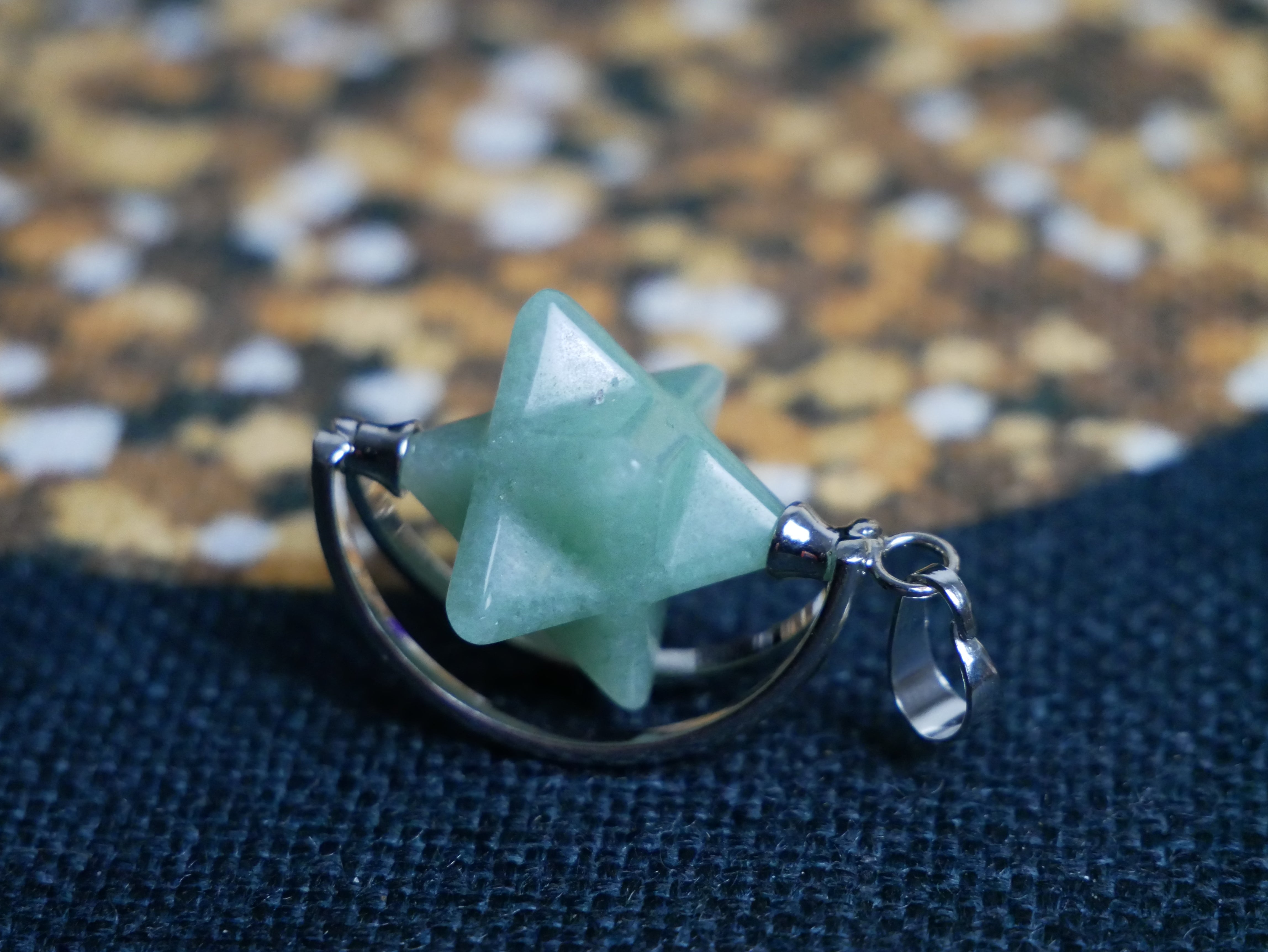 Green Aventurine 8 point star Pendant