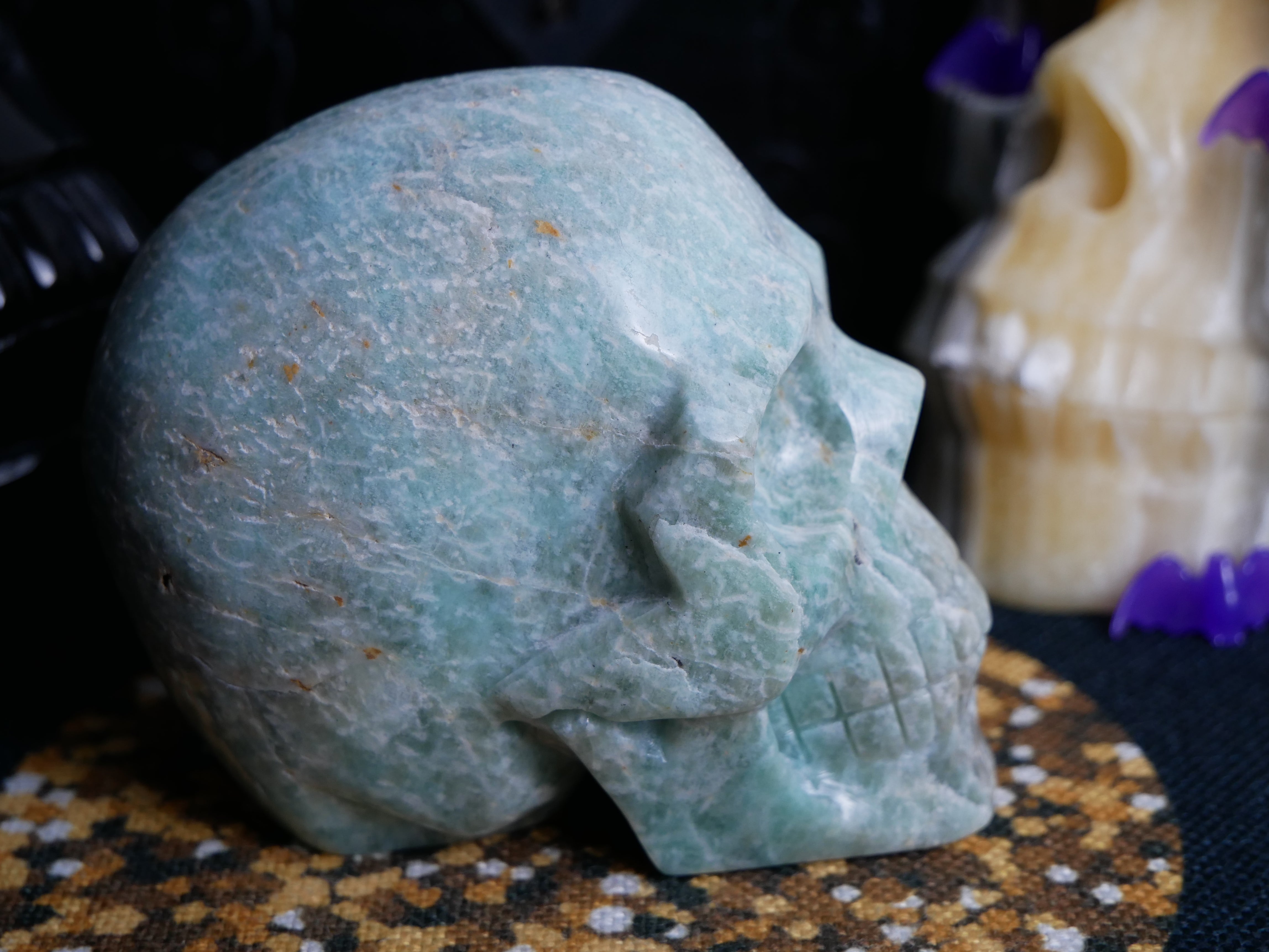 Amazonite Skull