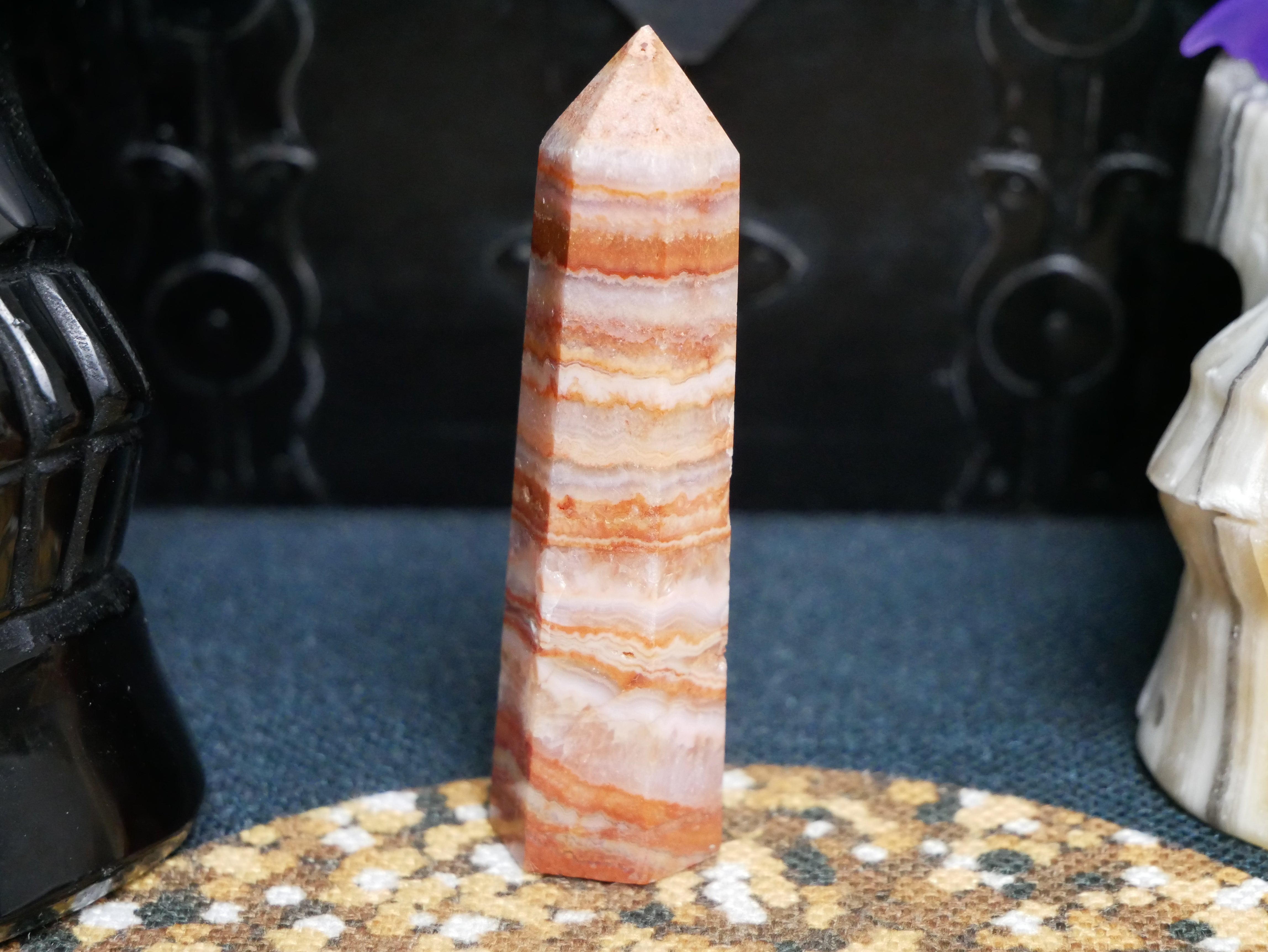 Pink Banded Calcite Tower