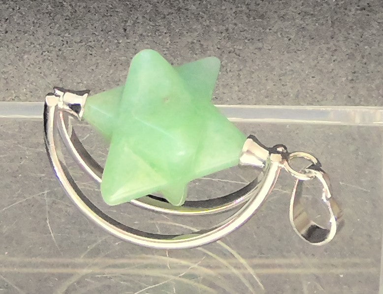 Green Aventurine 8 point star Pendant